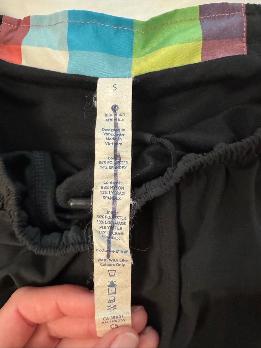 lululemon athletica Black Women's Athletic Shorts with Perforated Side Panels - Picture 3 of 4